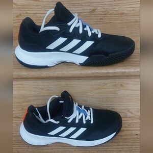 Adidas GameCourt 2.0 Tennis Shoes - Core Black/White - Worn Once. FREE Shipping